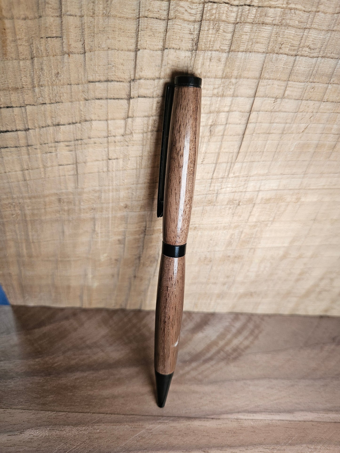 Hand-Turned Black Walnut Pen | Wooden Slimline Pen | Refillable | Handmade Gift