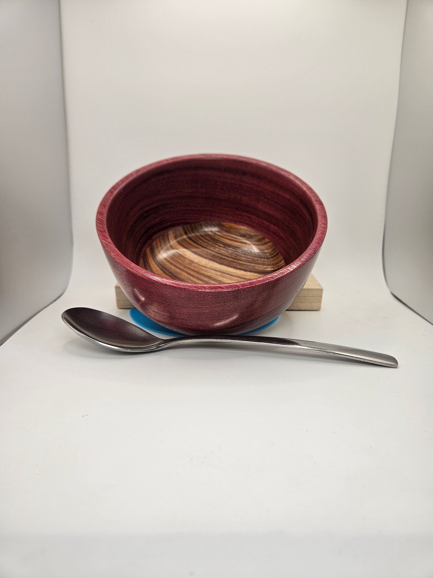 Purpleheart and Black Limba Wood Bowl