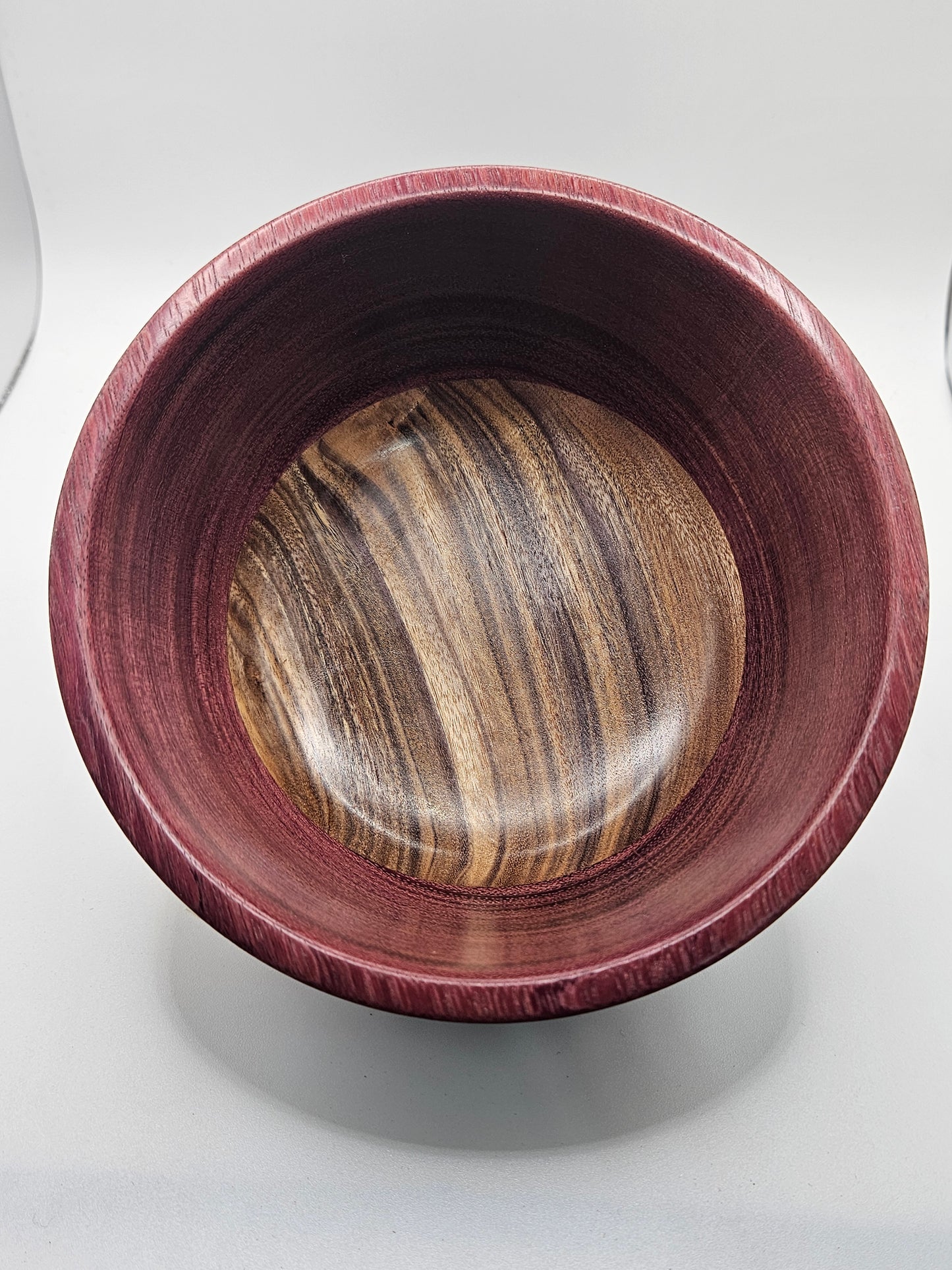 Purpleheart and Black Limba Wood Bowl