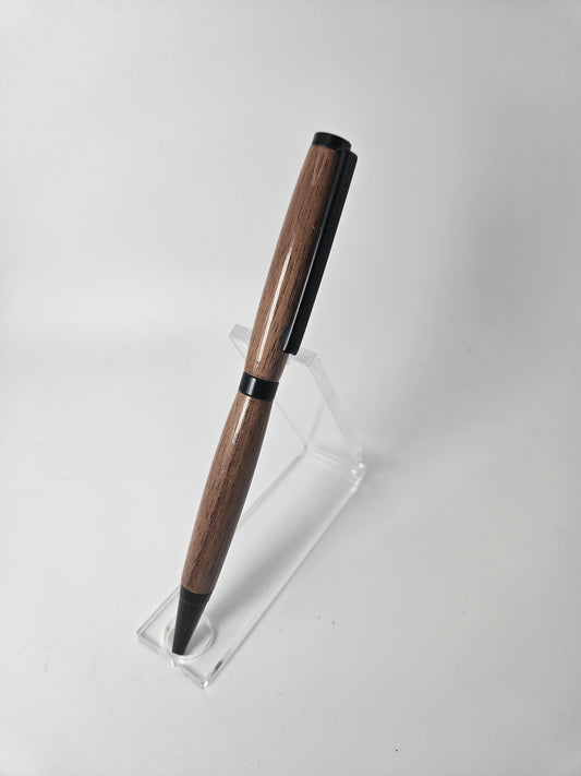 Hand-Turned Black Walnut Pen | Wooden Slimline Pen | Refillable | Handmade Gift