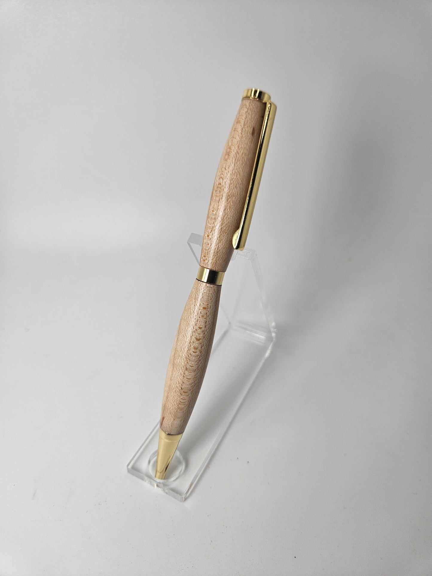 Hand-Turned Maple Pen | Wooden Ballpoint Pen | Refillable | Handmade Gift