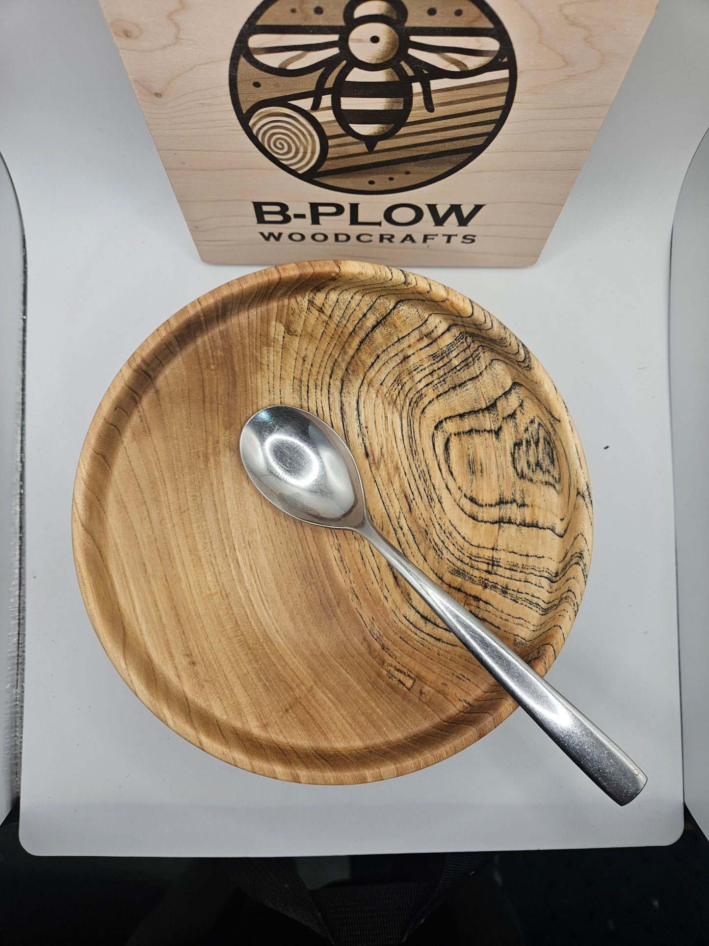 Hand Turned Elm Bowl – 7.5" – Natural Oil & Wax Finish