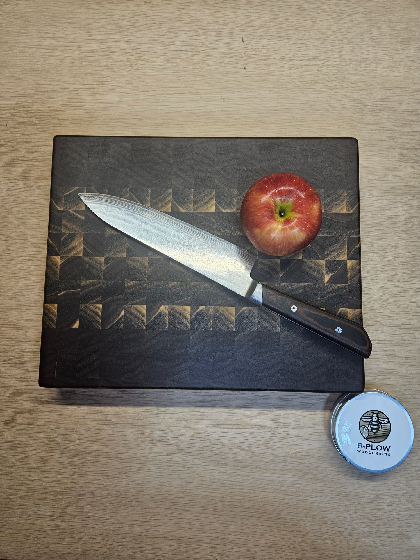 End Grain Black Walnut Cutting Board – 13¼" x 10⅞" x 1¾" Butcher Block | Handmade Wood Board + Free Board Butter